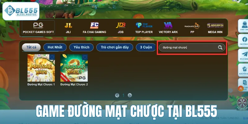 Game đường mạt chược tại BL555